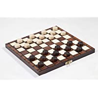 25.4cm Tradicional Hechos A Mano De Madera Damas Damas Set